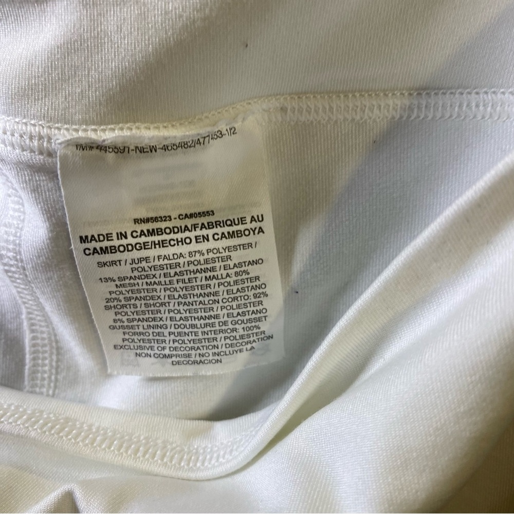 Nike Women's Skirt in White, Neon Yellow, and Pink - Picture 6 of 9